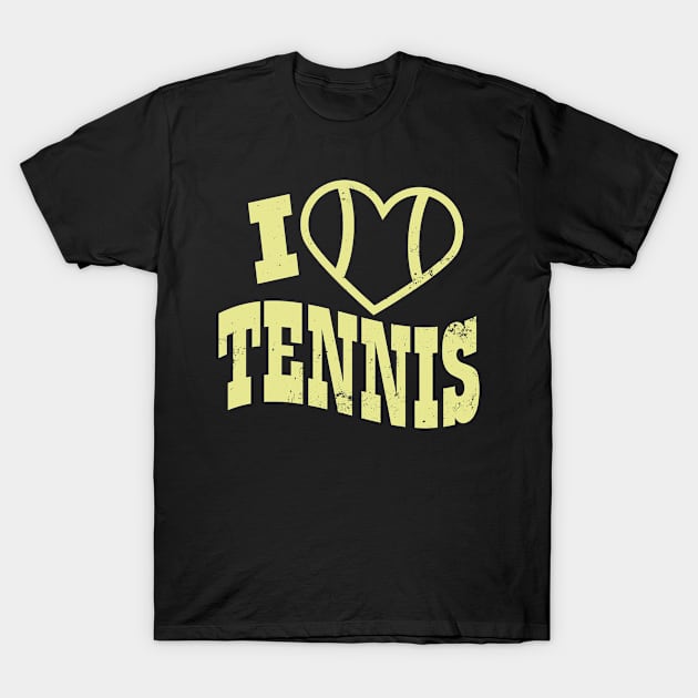 I Love Tennis Shirt | Tennis Ball Gift T-Shirt by Gawkclothing